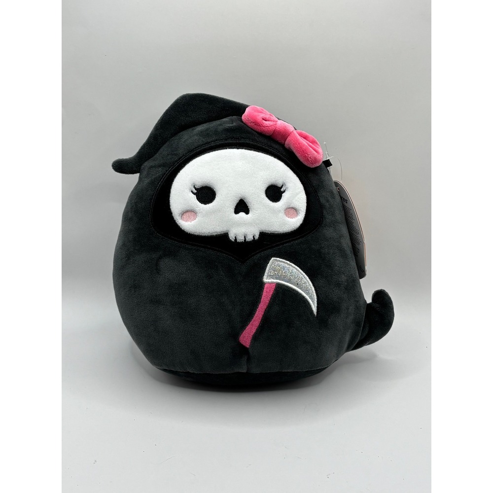 Squishmallows Jane the‎ Reaper Black NWT 8 Inch Halloween Grim Reaper Plush